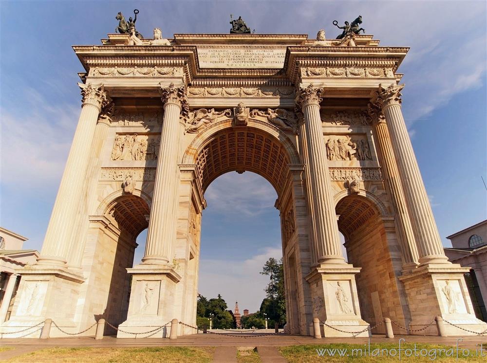 Milano - Arco della Pace lato verso corso Sempione